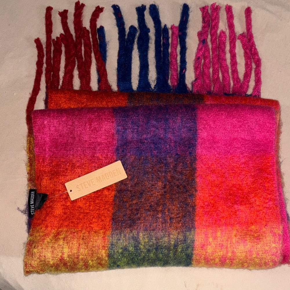 Steve Madden Colorful Wool Scarf